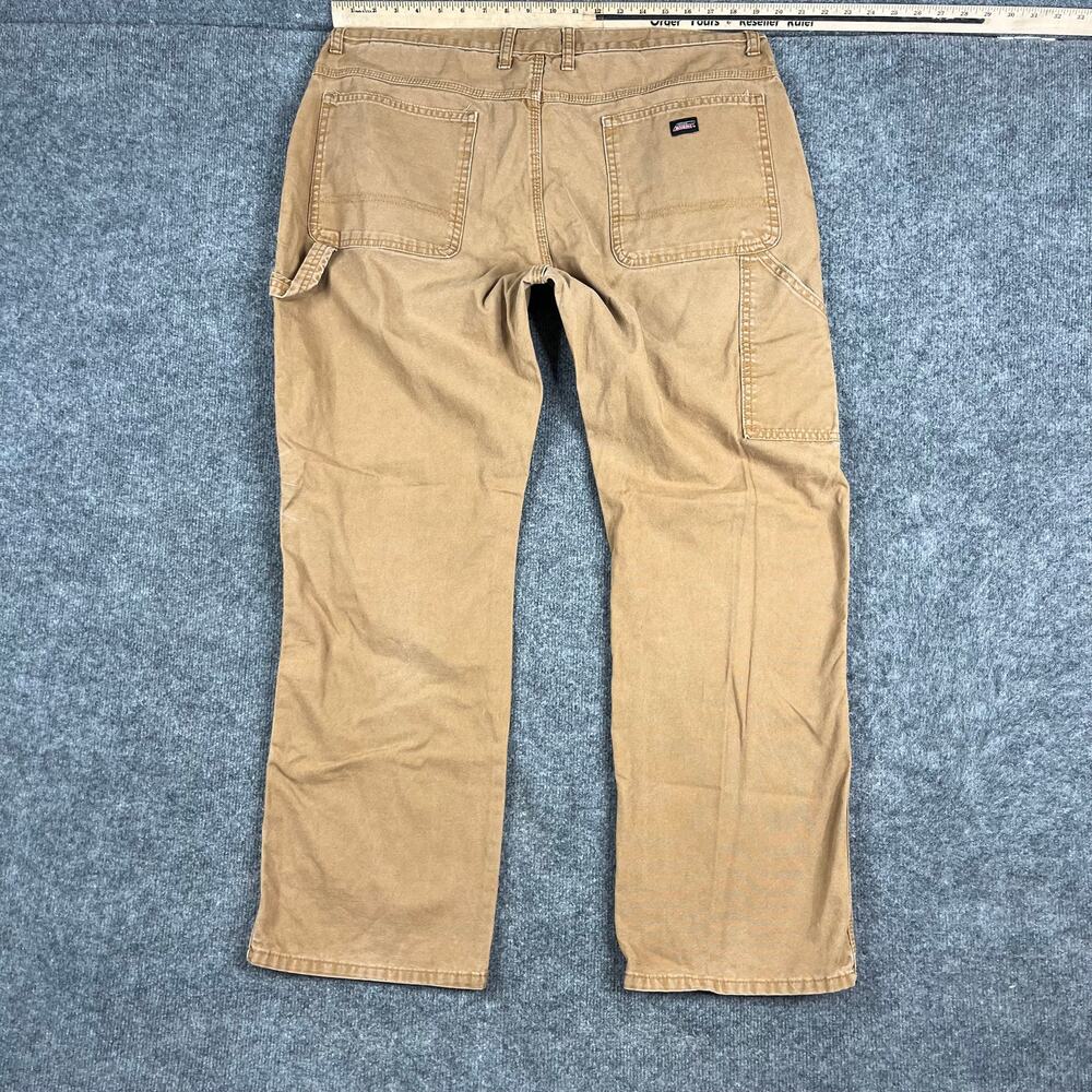 Dickies Carpenter Pants Mens 38x32 Brown‎ Utility Workwear Straight Leg